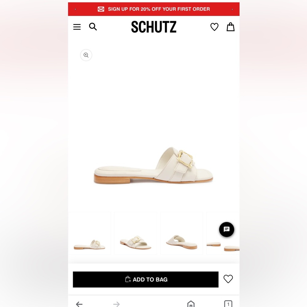 Schutz Wavy Flat Sandel